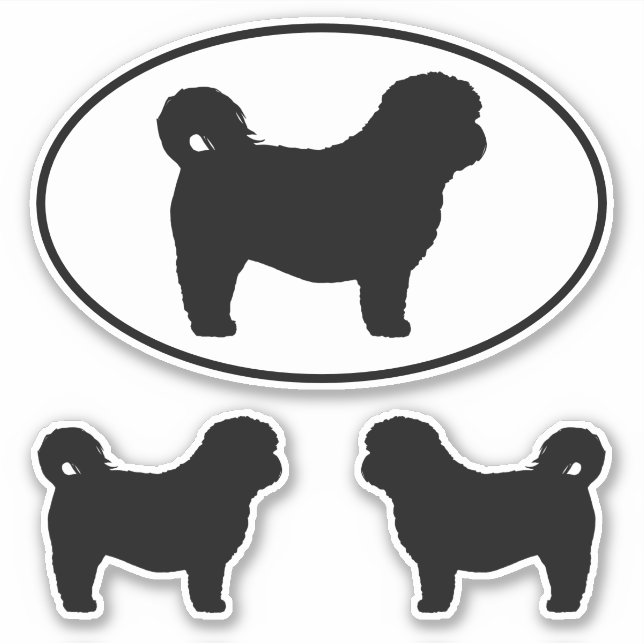 Sticker en vinyle de race de chien Shih Tzu Silhou (Devant)