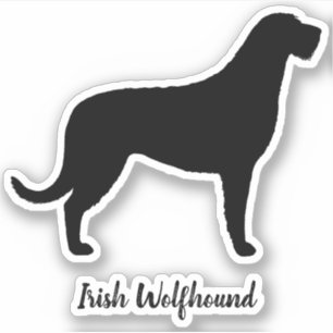 Sticker en vinyle de race de chien Wolfhound irlan