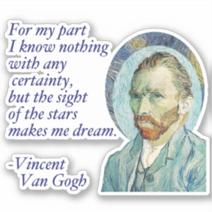 Sticker en vinyle de rêve Van Gogh Stars