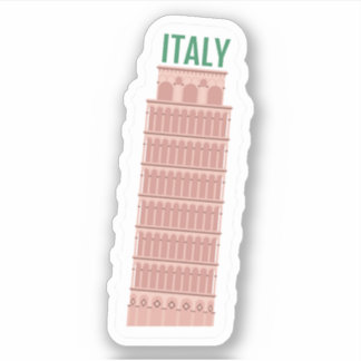 Sticker en vinyle de voyage Italie