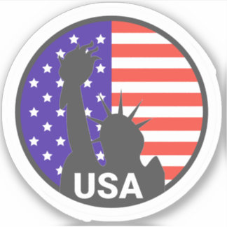 Sticker en vinyle de voyage USA