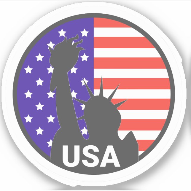 Sticker en vinyle de voyage USA (Devant)