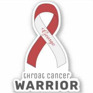 Sticker en vinyle du guerrier du cancer de la gorg
