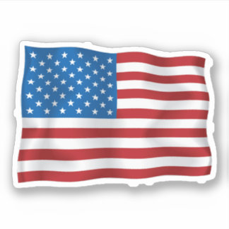 Sticker en vinyle du pavillon des États-Unis
