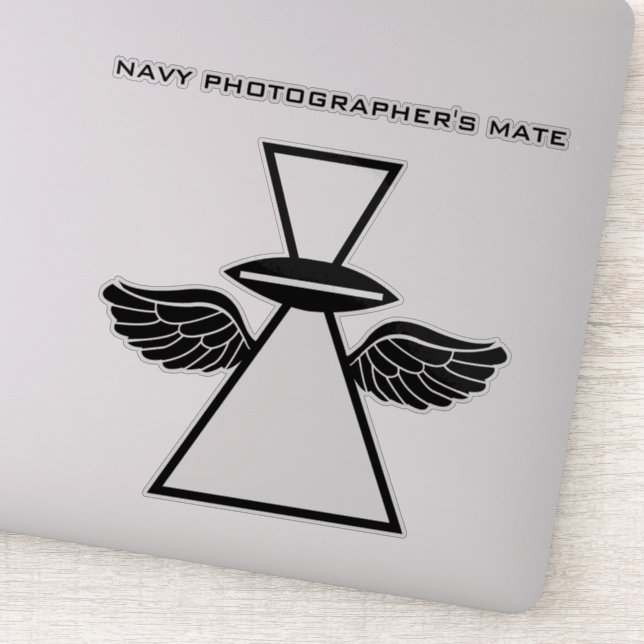 Sticker en vinyle d'un photographe de la Marine (Détail)