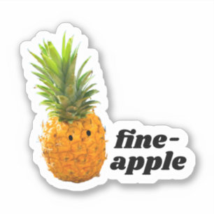 Sticker en vinyle fine pomme