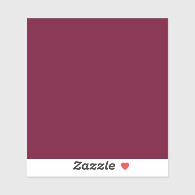 Sticker en vinyle foncé bordeaux tendance (Feuille)