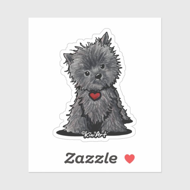 Sticker en vinyle KiniArt Affenpinscher (Feuille)