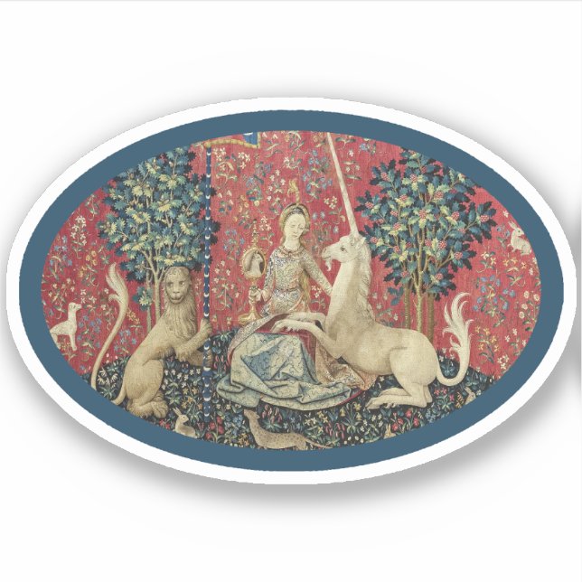 Sticker en vinyle Lady and Unicorn (Sight) (Devant)