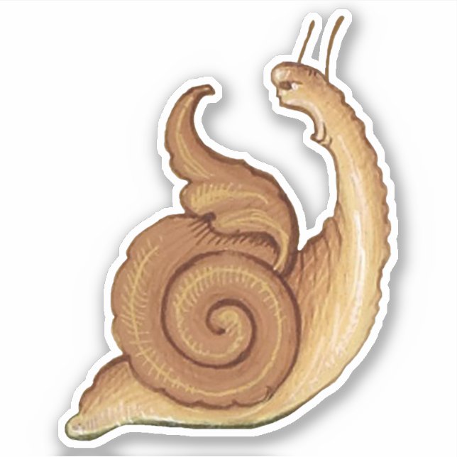 Sticker en vinyle médiéval "Snail hurlant" (Devant)