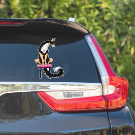 Sticker en vinyle noir et tan Royal Borzoi Die