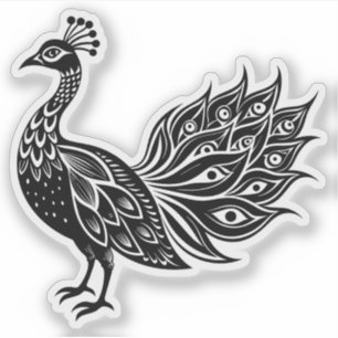 sticker en vinyle Peacock
