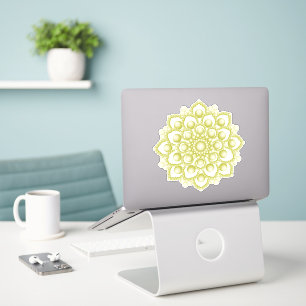 Sticker en vinyle personnalisé à fleur de mandala 