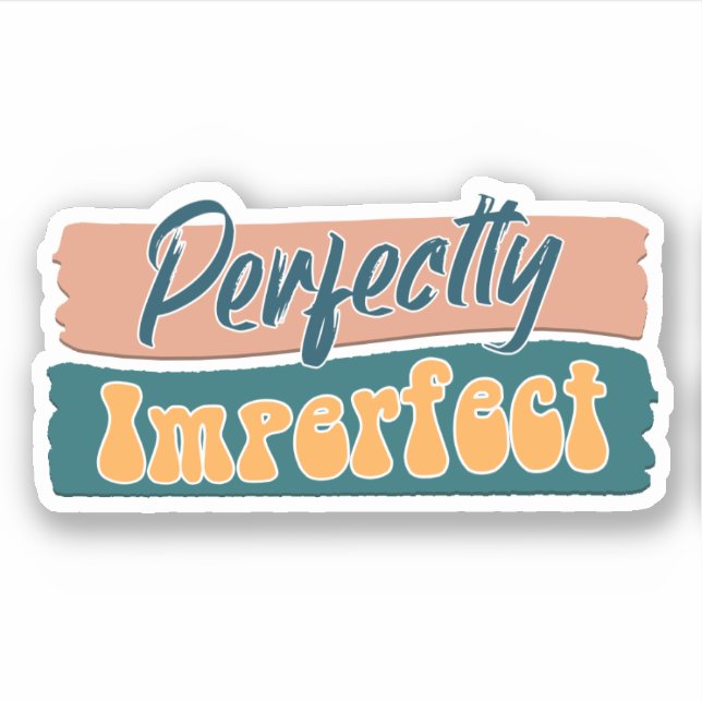 Sticker en vinyle personnalisé parfaitement imparf (Devant)