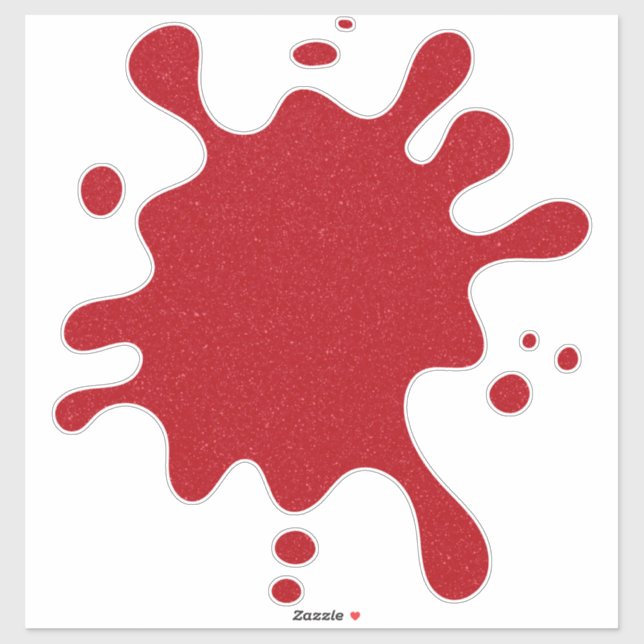 Sticker en vinyle personnalisé Tomato Red Splash (Feuille)
