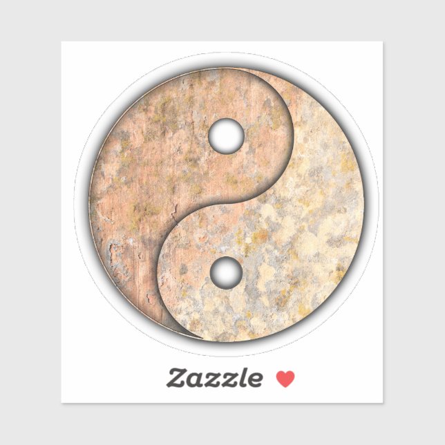 Sticker en vinyle personnalisé Yin et Yang (Feuille)