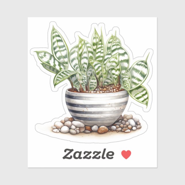 Sticker en vinyle Plante Zebra Haworth (Feuille)