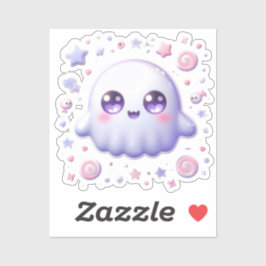 Sticker en vinyle pour fantôme Kawaii - Cute Paste