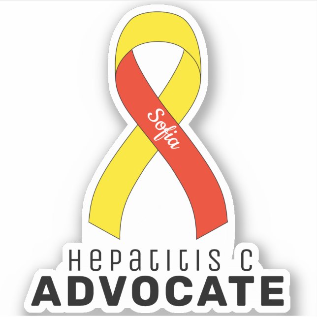 Sticker en vinyle pour l'Hépatite C Advocate (Devant)