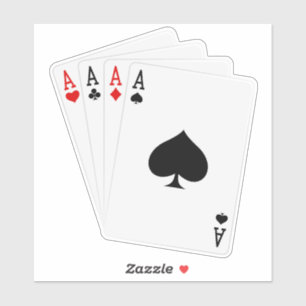 Sticker en vinyle quatre As