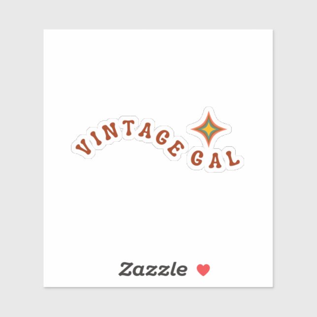 Sticker en vinyle rétro Gal vintage (Feuille)