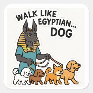 Sticker en vinyle sacré pour chien Anubis