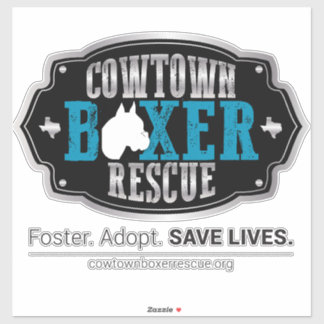 Sticker en vinyle Secouru Cowtown Boxer (Grand)