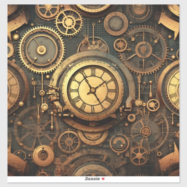 Sticker en vinyle Steampunk (Feuille)