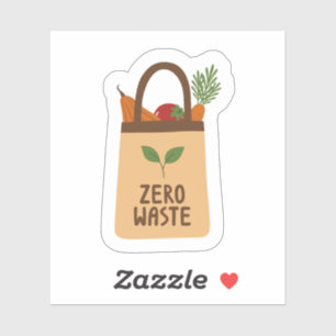 Sticker en vinyle sur mesure écologique Zero Waste