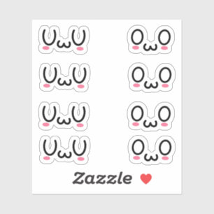 Sticker en vinyle sur mesure Uwu et Owo