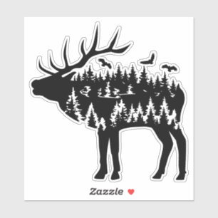 Sticker en vinyle taillé sur mesure Elk.