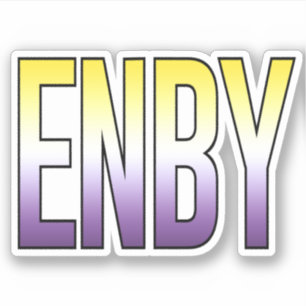 Sticker ENBY - Non-binaire