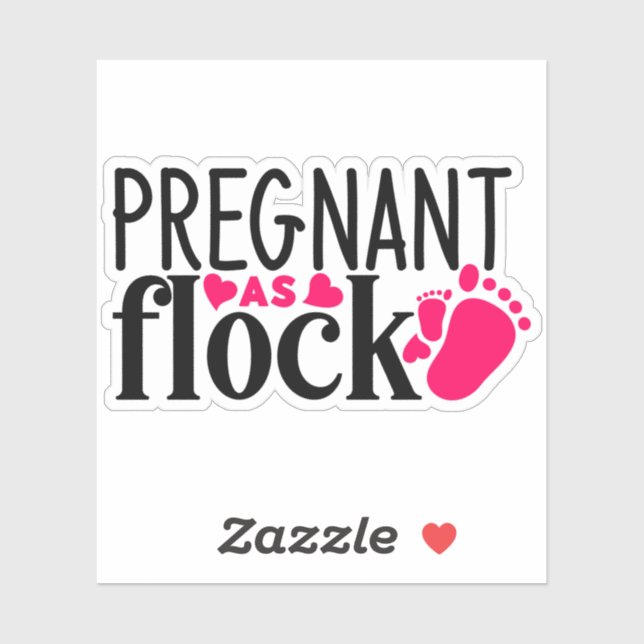 Sticker Enceinte en troupeau, jour de la mère (Feuille)