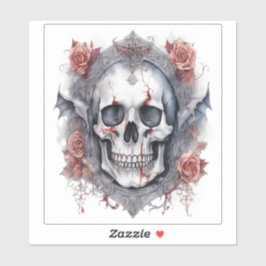 Sticker Enchanter Halloween Vampire Crâne Art