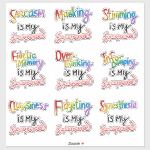 Sticker Encore plus de superpuissances neurodivergeantes