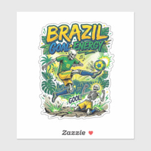 Sticker Énergie de but Brésil Skeleton Striker Nations Cre