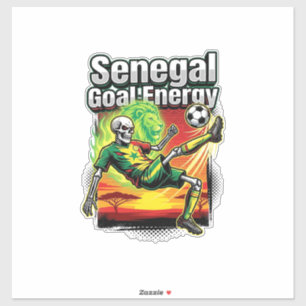 Sticker Énergie de but Sénégal Skeleton Striker Nations Cr