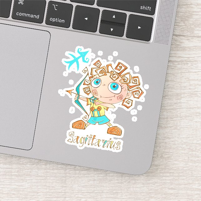 Sticker Enfant Sagittaire Mignon (Détail)