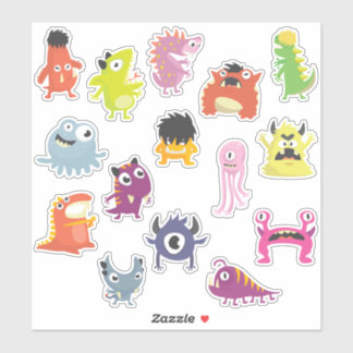 Sticker Enfants Effrayant pas effrayant Monstres de toitur