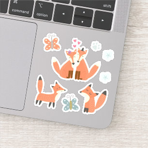 Sticker Enfants mignonette Renard ami renards dans les pap