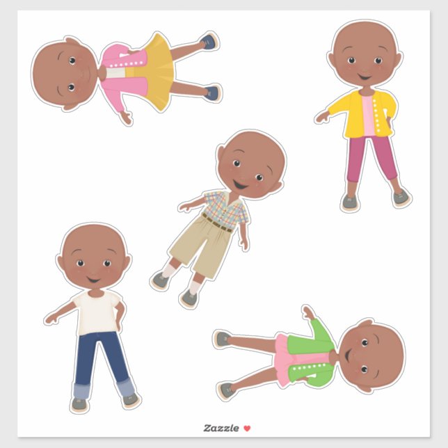 Sticker Enfants sans chandails Set 1 (Feuille)
