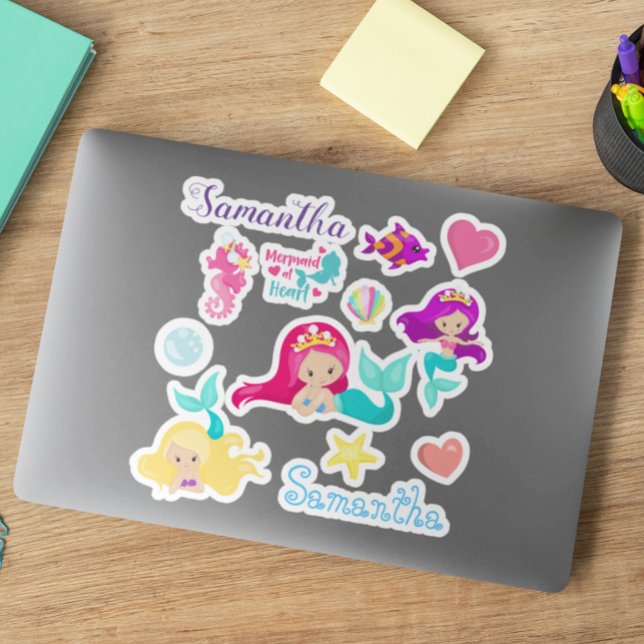 Sticker Enfants Sirène Amis Amusement personnalisé Ensembl (Créateur téléchargé)
