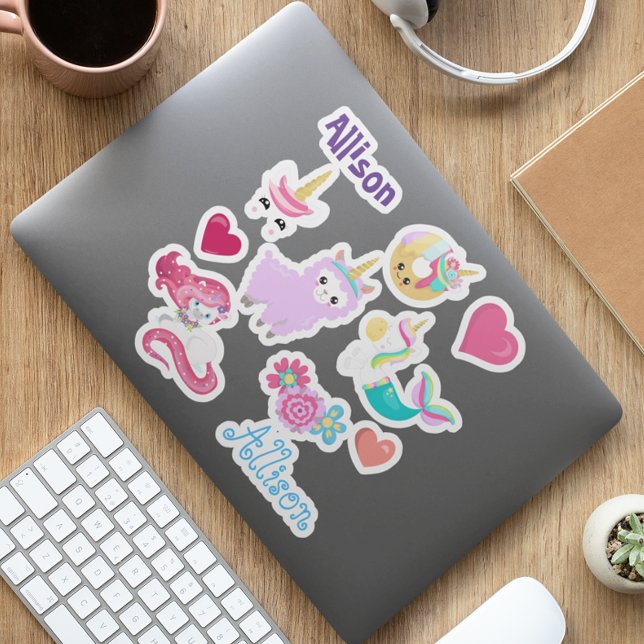 Sticker Enfants Unicorn Amis Personnalisé jeu de plaisir (Créateur téléchargé)