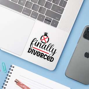 Sticker Enfin divorcé humour Humour de divorce