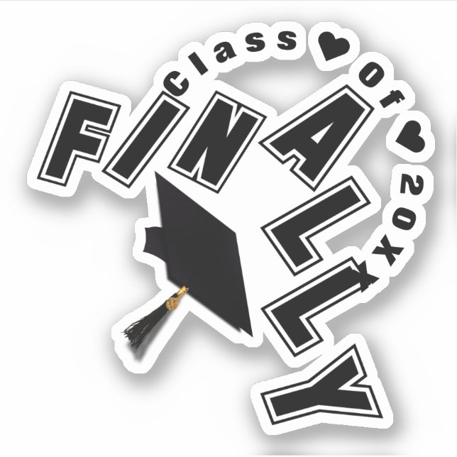 Sticker Enfin Graduation (Devant)