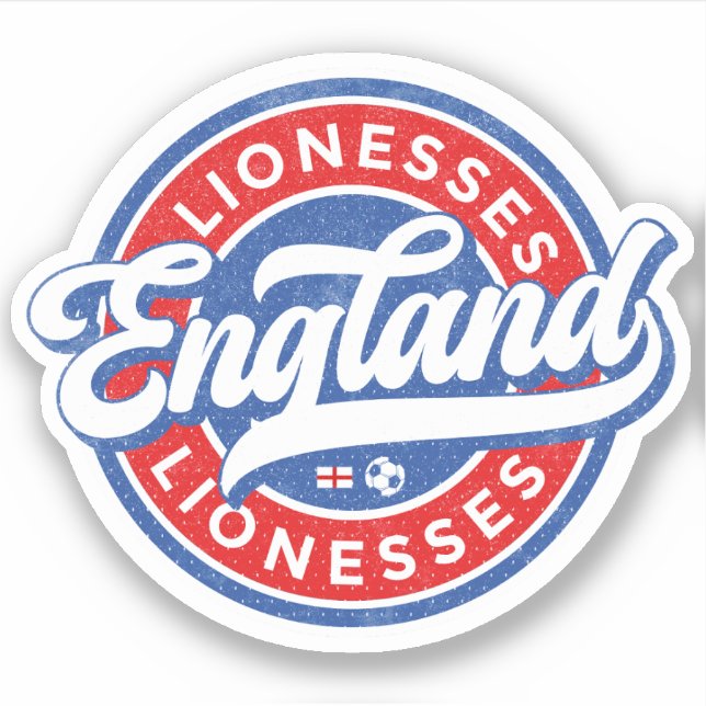 Sticker England Lionesses Soccer Badge Round (Devant)