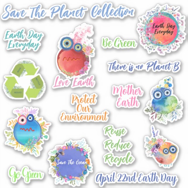 Sticker Enregistrer la collection Planet (Devant)