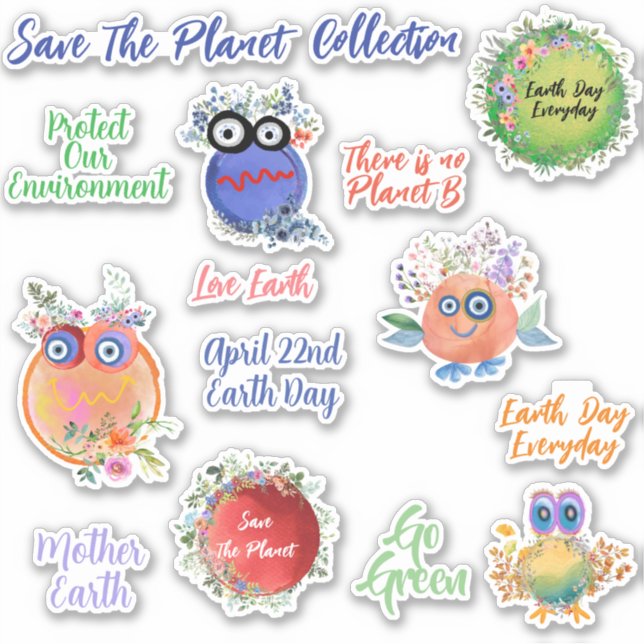 Sticker Enregistrer L'Autocollant Planet Collection (Devant)