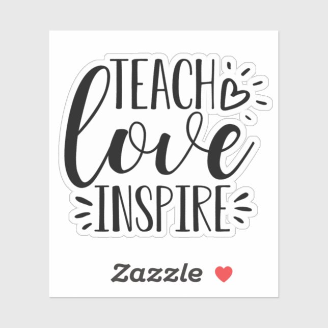 Sticker Enseigner l'inspiration d'amour | Appréciation de  (Feuille)
