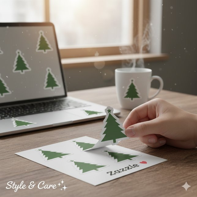 Sticker Ensemble d'autocollants d'arbre de Noël brillant e (Bright Christmas Tree Sticker Set In 4 Sheet Count)